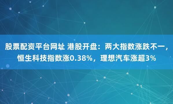 股票配资平台网址 港股开盘：两大指数涨跌不一，恒生科技指数涨0.38%，理想汽车涨超3%