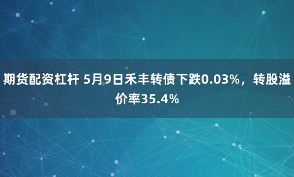 期货配资杠杆 5月9日禾丰转债下跌0.03%，转股溢价率35.4%