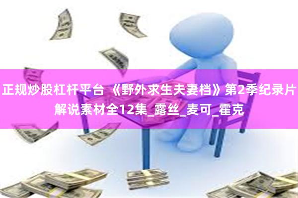 正规炒股杠杆平台 《野外求生夫妻档》第2季纪录片解说素材全12集_露丝_麦可_霍克
