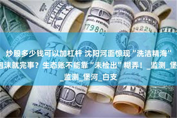 炒股多少钱可以加杠杆 沈阳河面惊现“洗洁精海”，捞完泡沫就完事？生态账不能靠“未检出”糊弄！_监测_堡河_白支